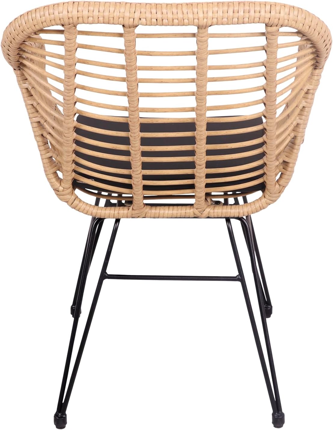 Happy Garden Set of 2 Cinta Poly Rattan Armchairs with Cushions, UV Resistant and Water Repellent