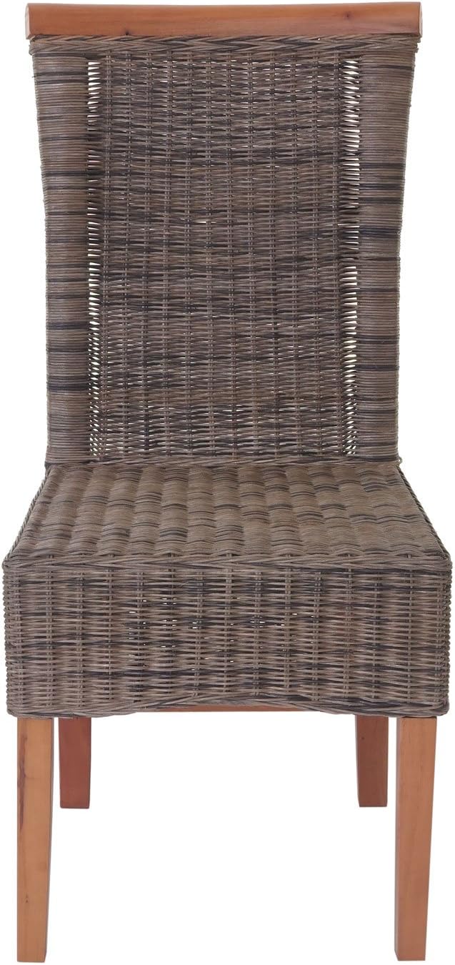 Mendler 2 x Savona Rattan Dining Chair without Cushion