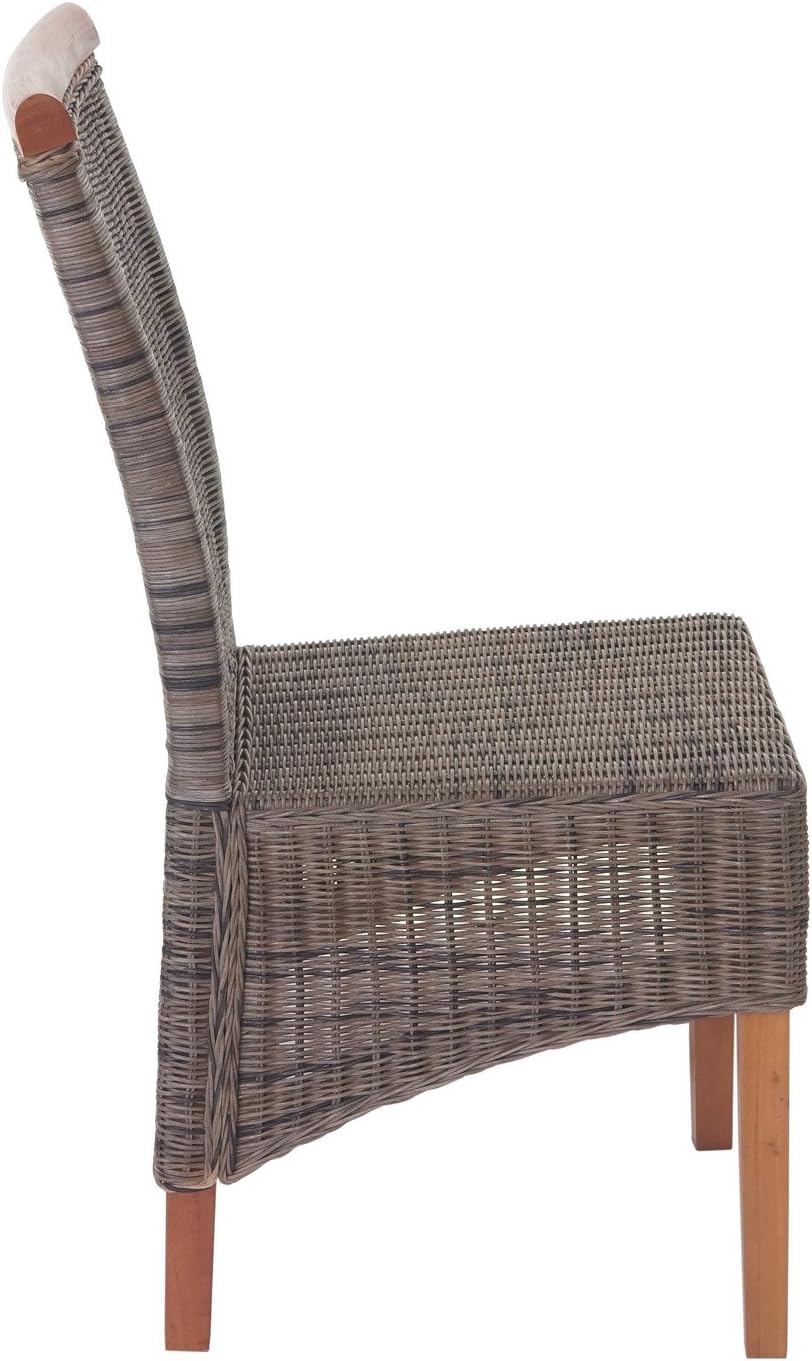 Mendler 2 x Savona Rattan Dining Chair without Cushion