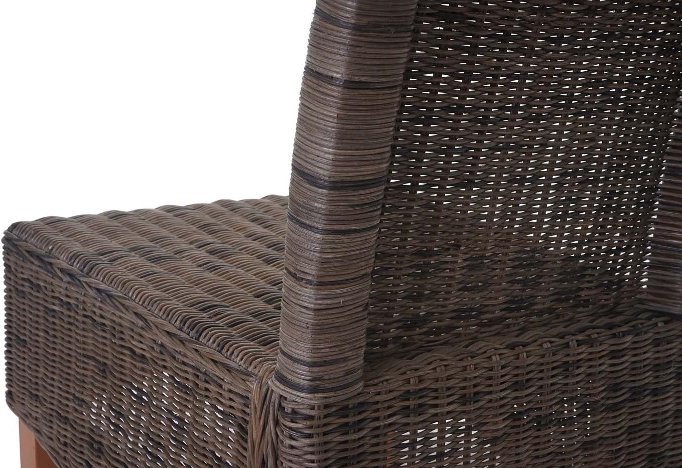 Mendler 2 x Savona Rattan Dining Chair without Cushion