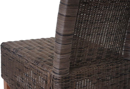 Mendler 2 x Savona Rattan Dining Chair without Cushion